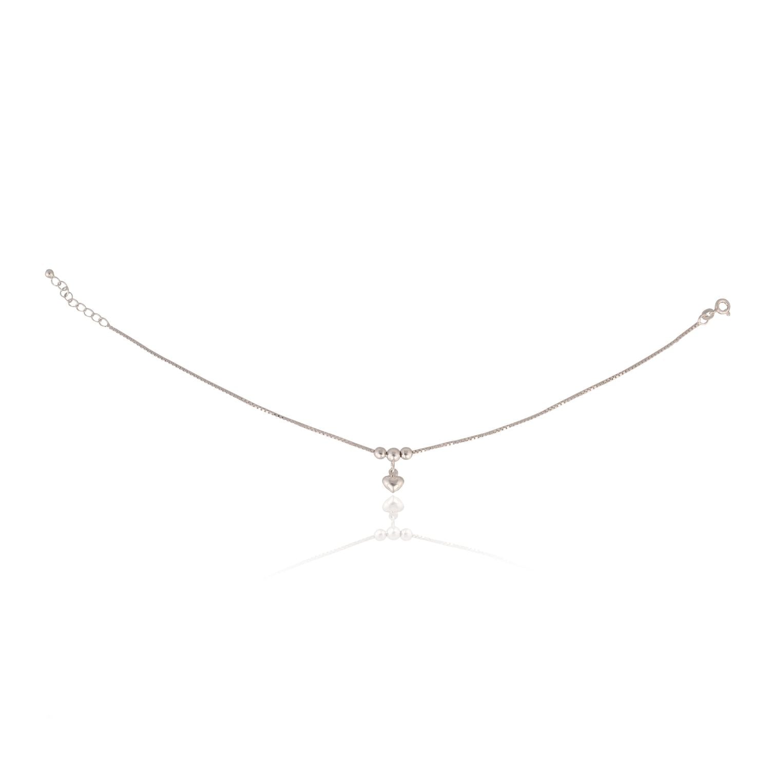 Traditional silver ghungroo anklets