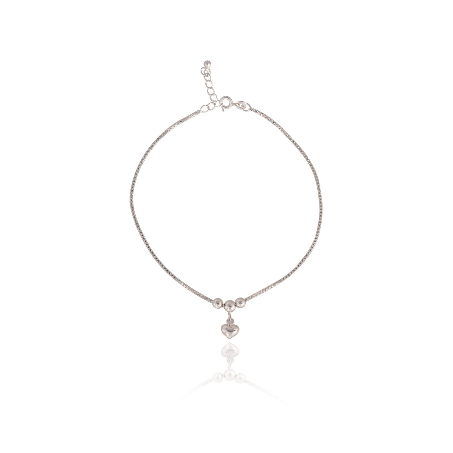 Traditional silver ghungroo anklets