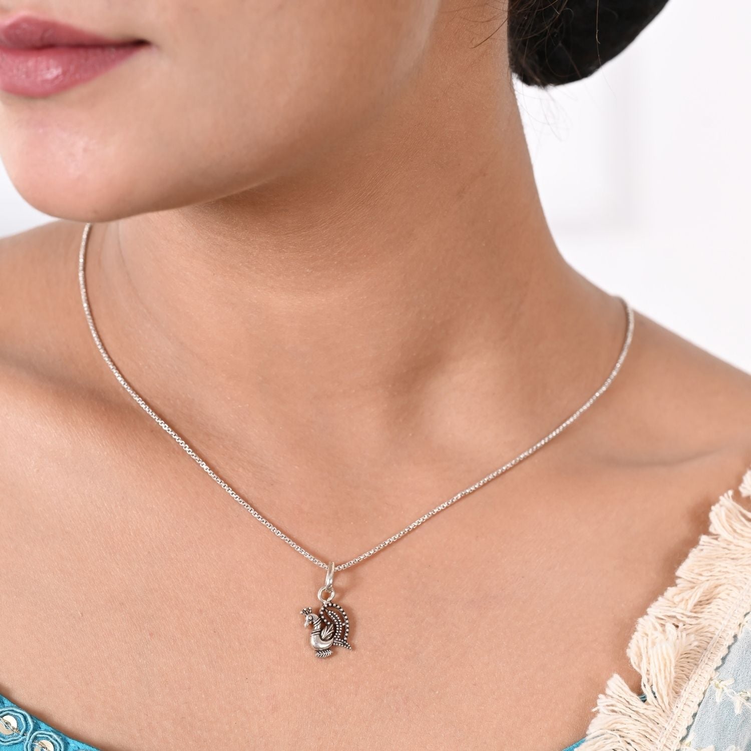 Peacock pendant necklace