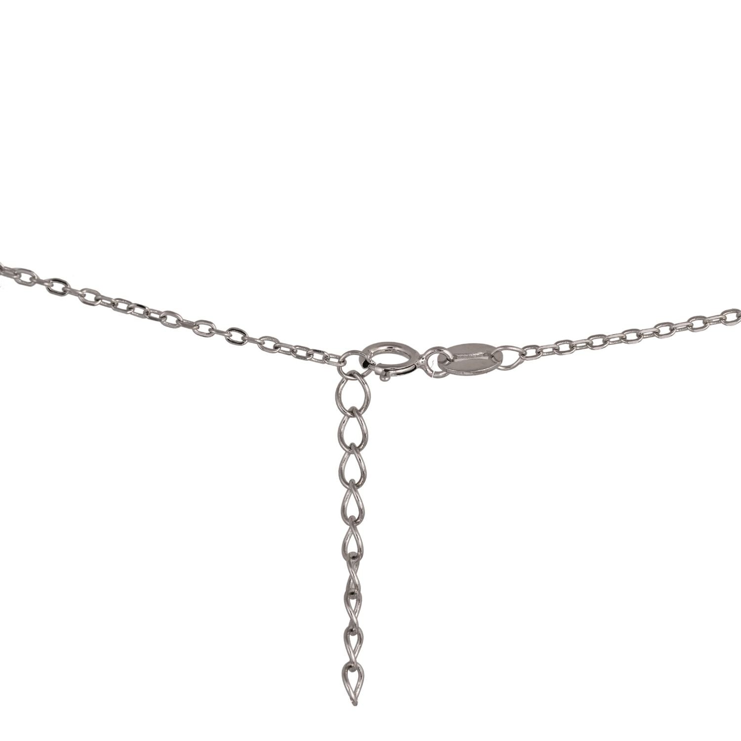 Crescent-curve heart dangle necklace