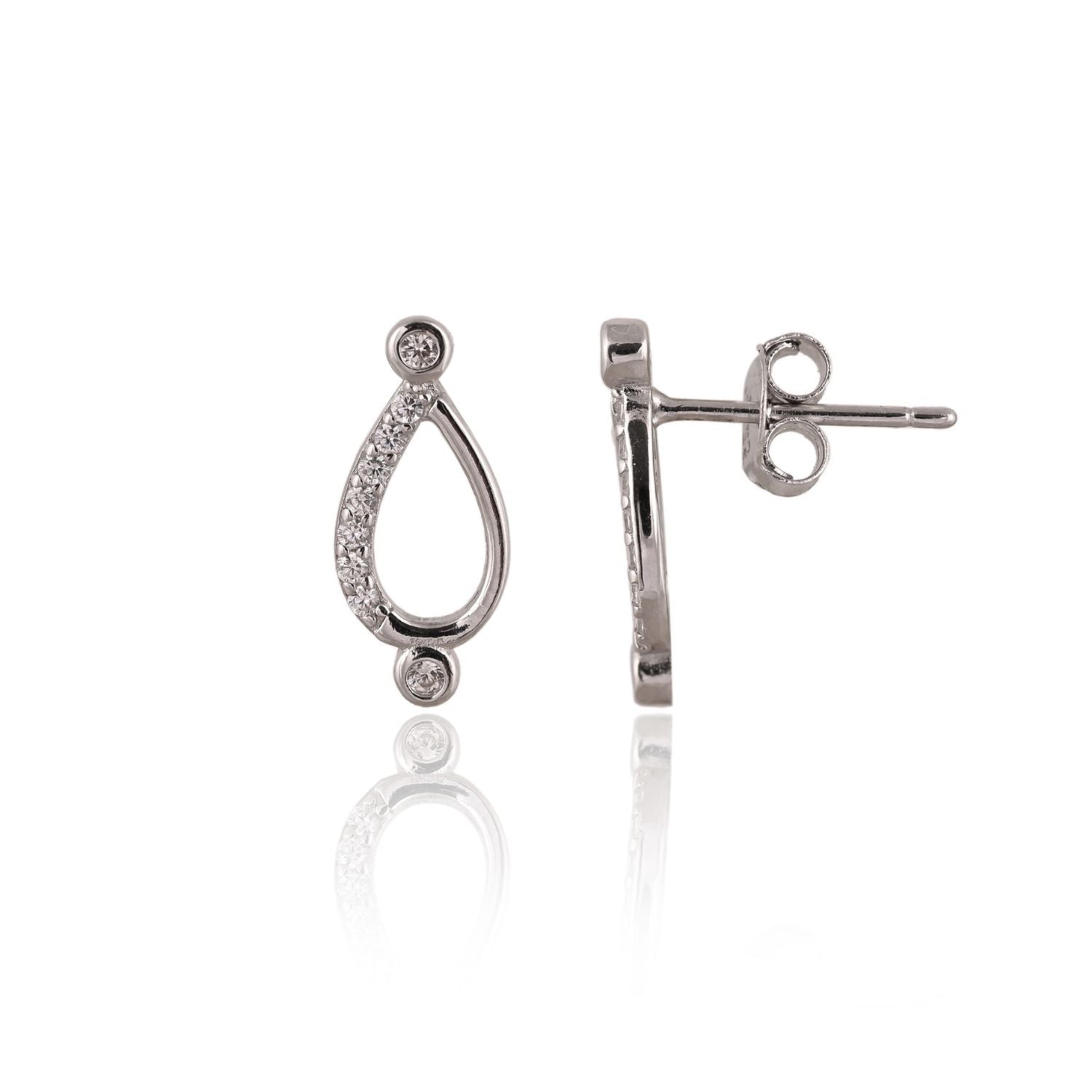 Linked halo-crystal necklace and earring set