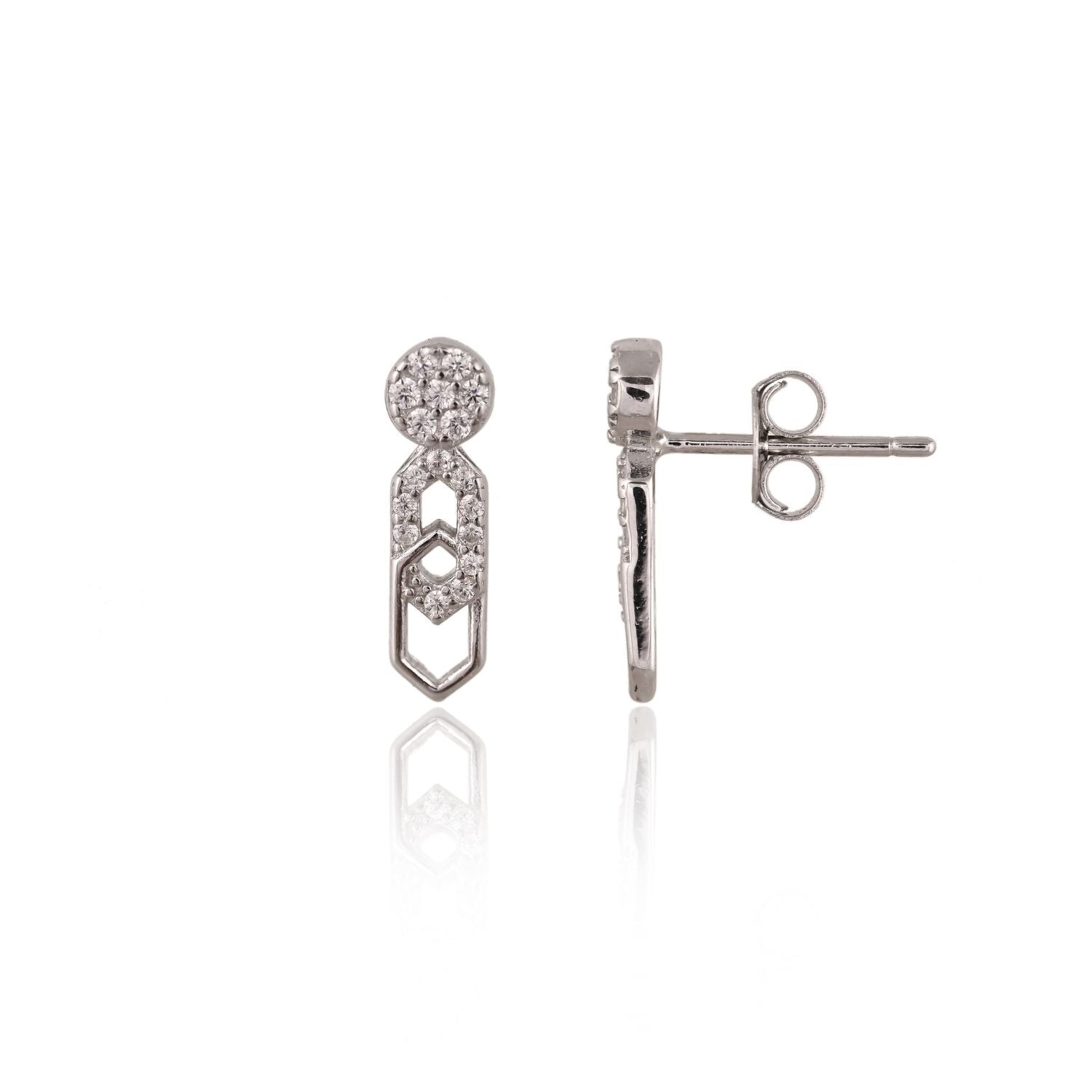 Crystal link-drop necklace set