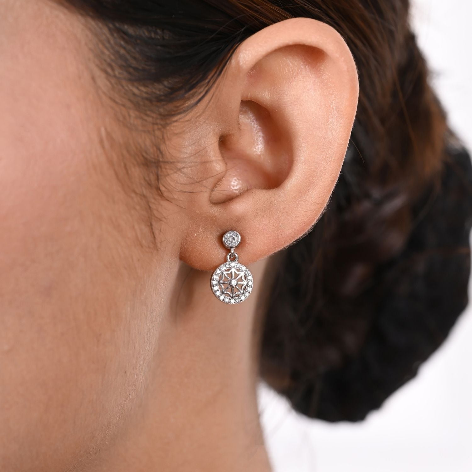 Coin-drop necklace and earring set