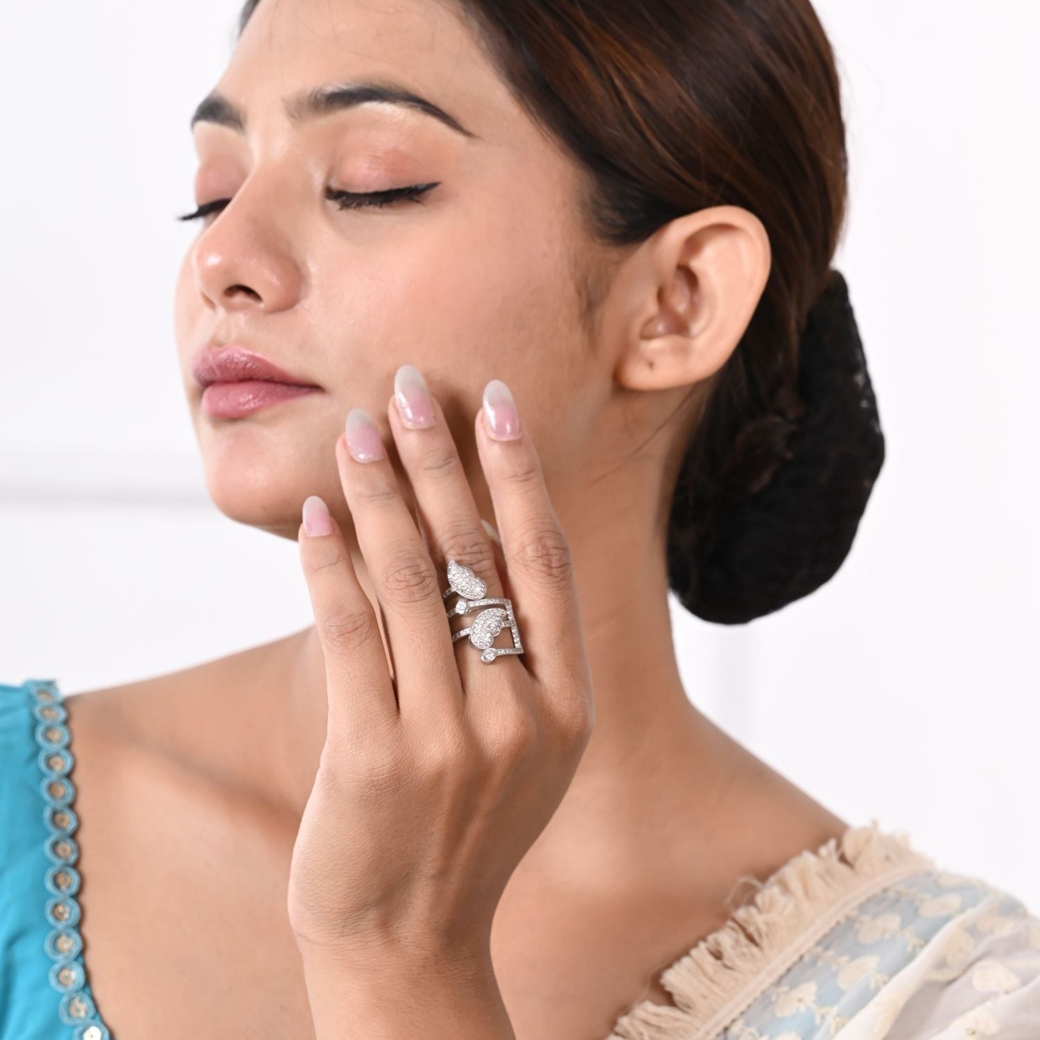 Statement pavé cocktail ring