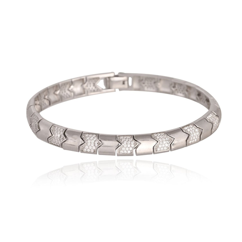 Chrome Grid Flex Bracelet