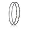 Silver Scallop-Edge Classic Bangles