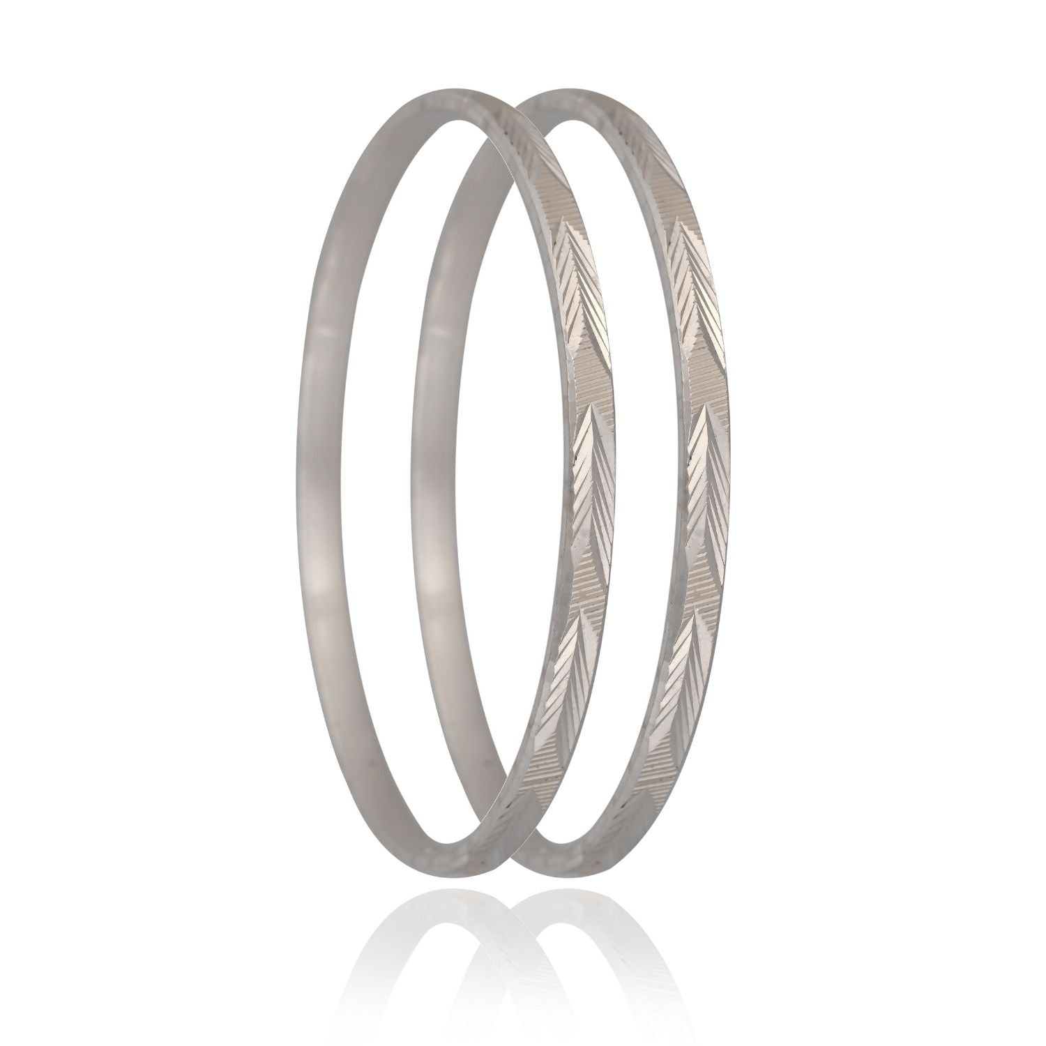 Twist-Edge Silver Bangle