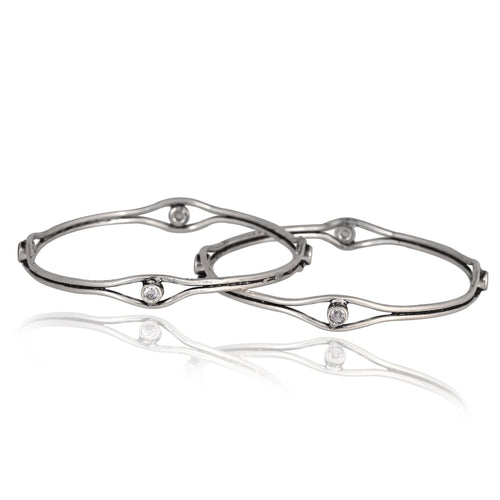 Amethyst Whisper Stacking Bangles