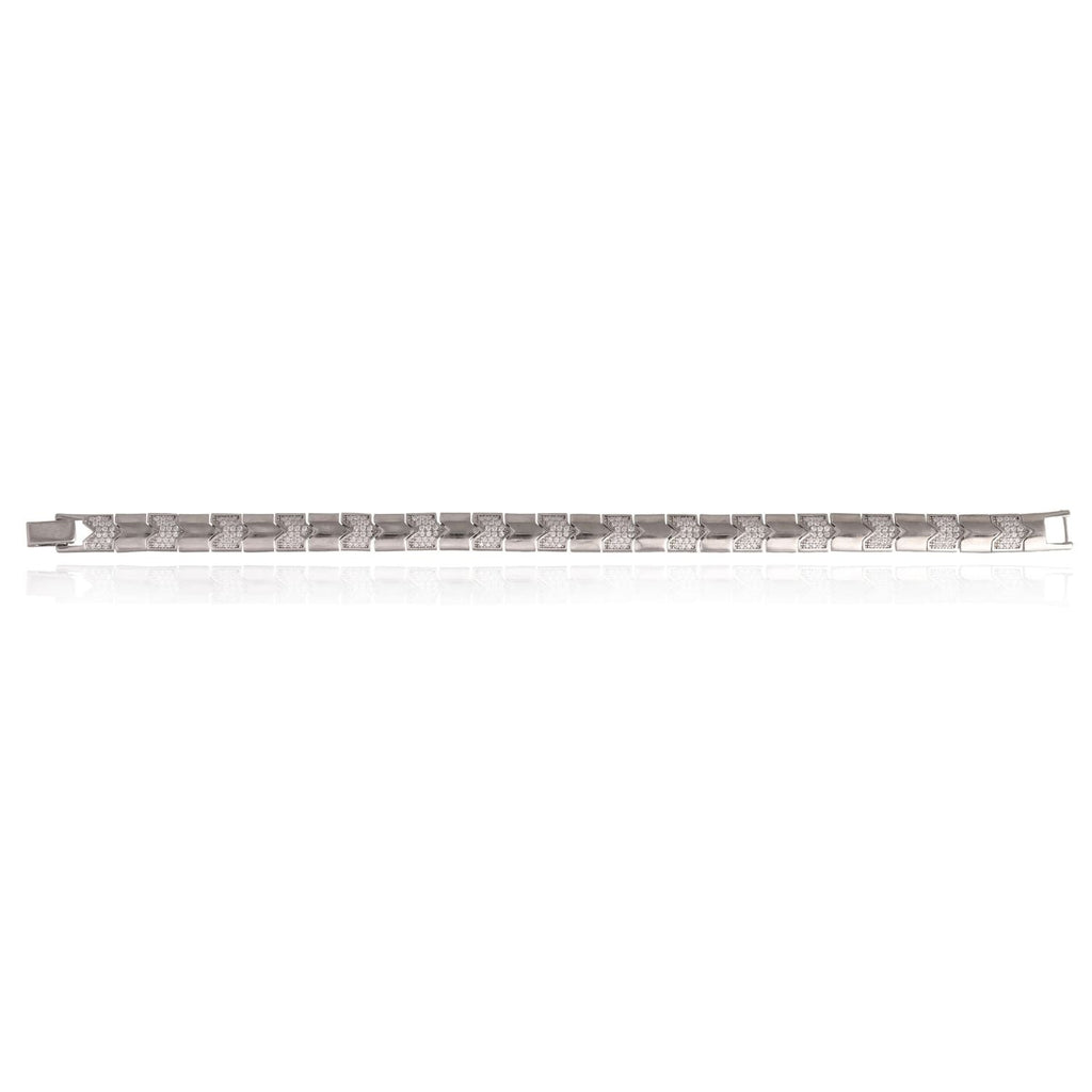 Chrome Grid Flex Bracelet