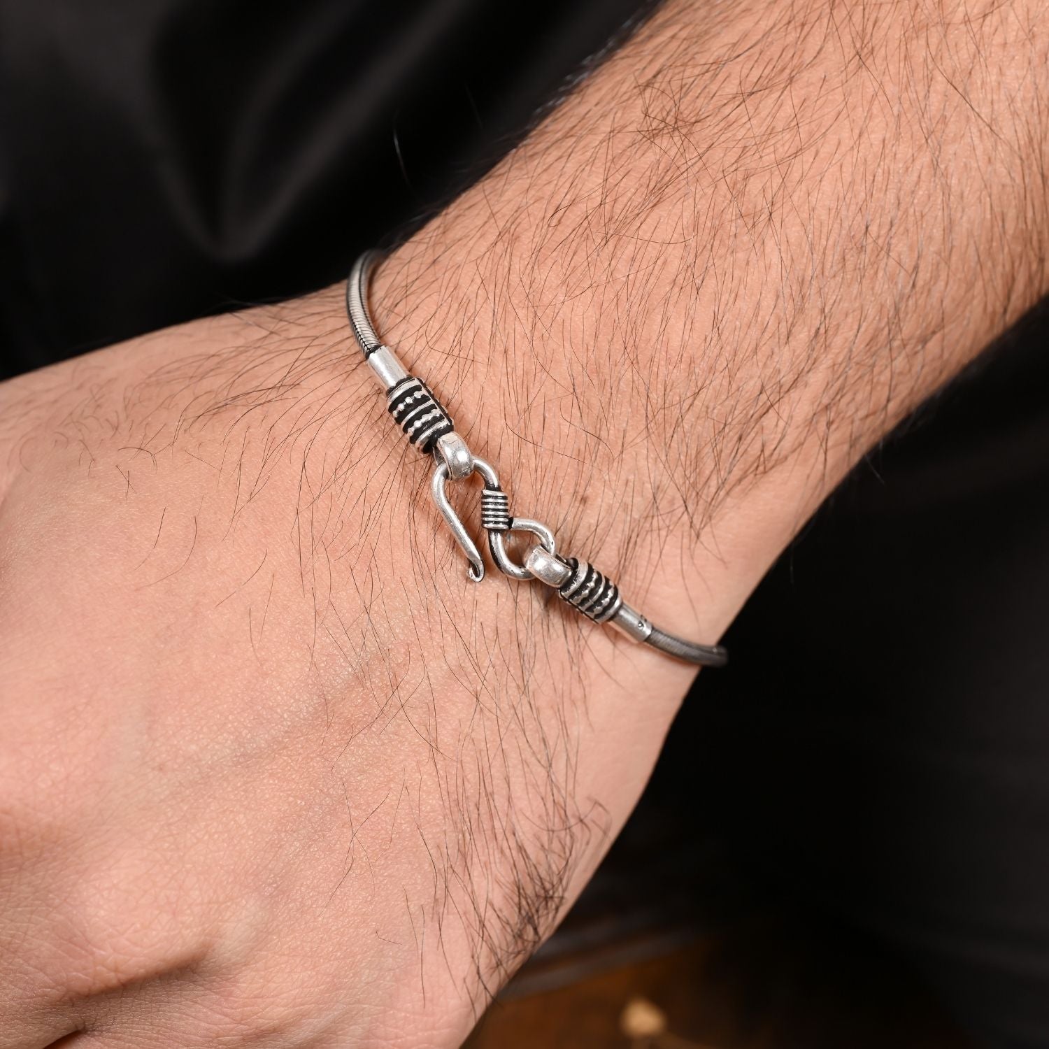 Silver Torque Loop Bracelet