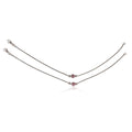 Stone-studded silver anklets