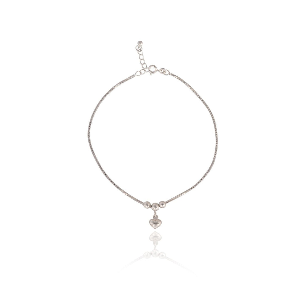 Traditional silver ghungroo anklets