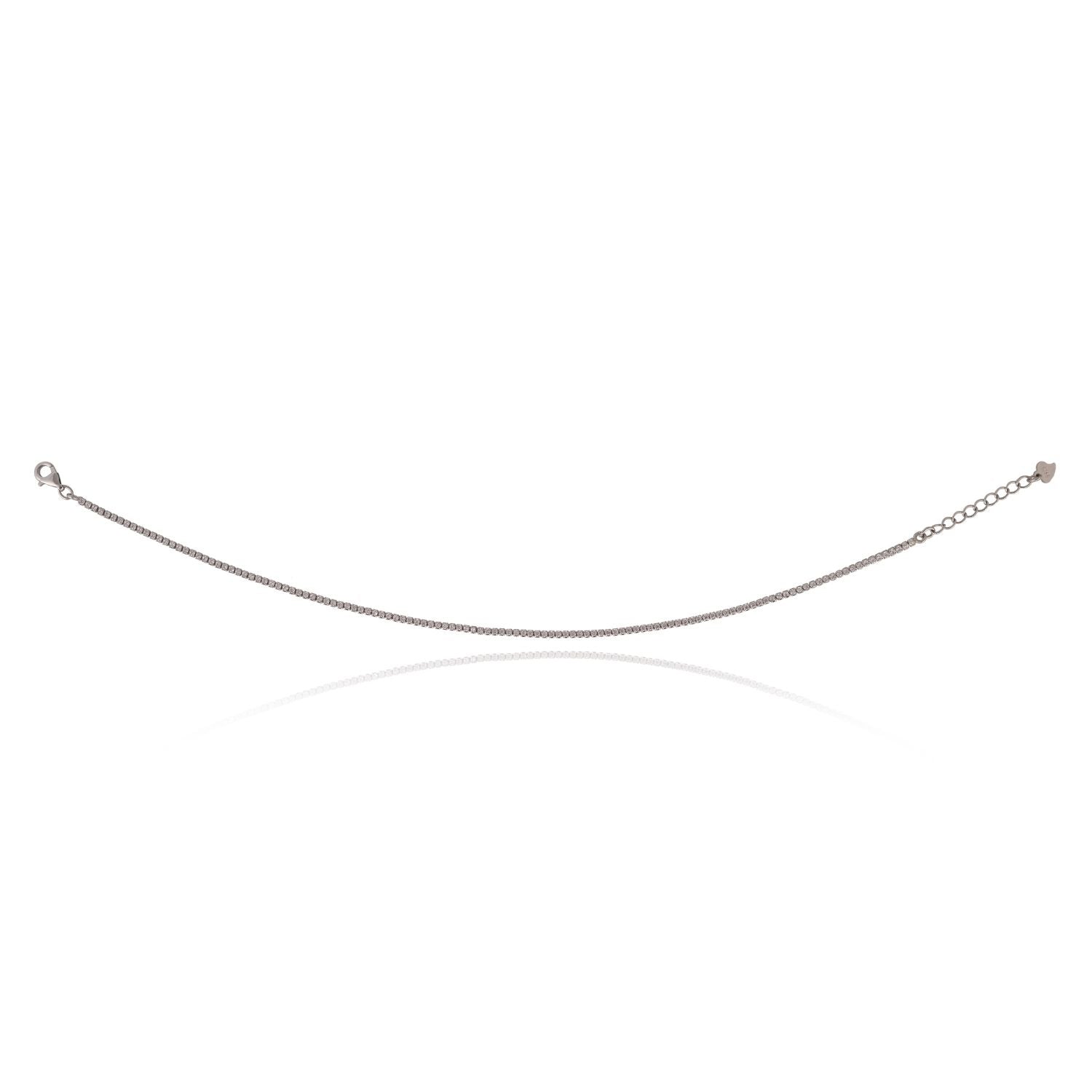 Crystal-lined minimalist anklets