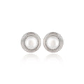 Classic Silver Pearl Stud Earrings