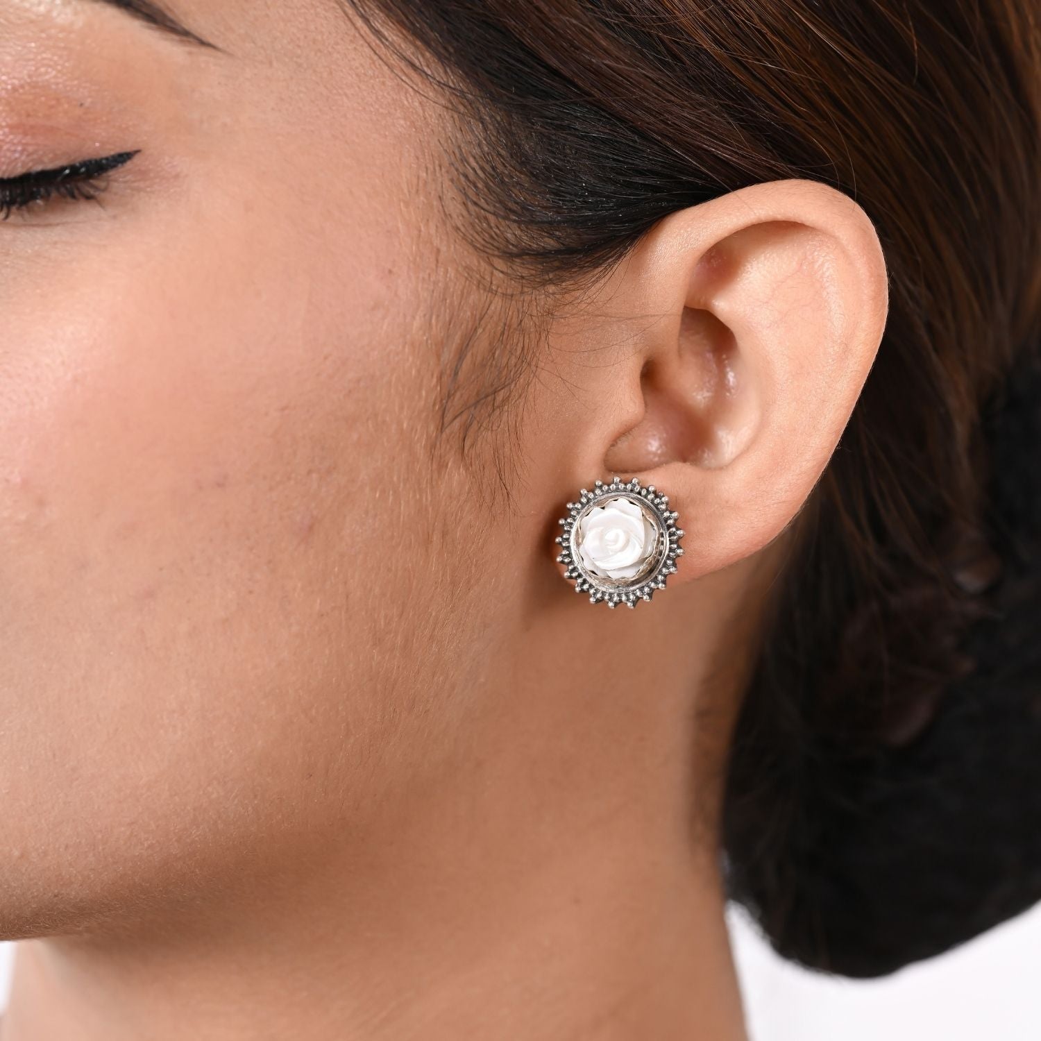 Eternal Bloom Silver Studs