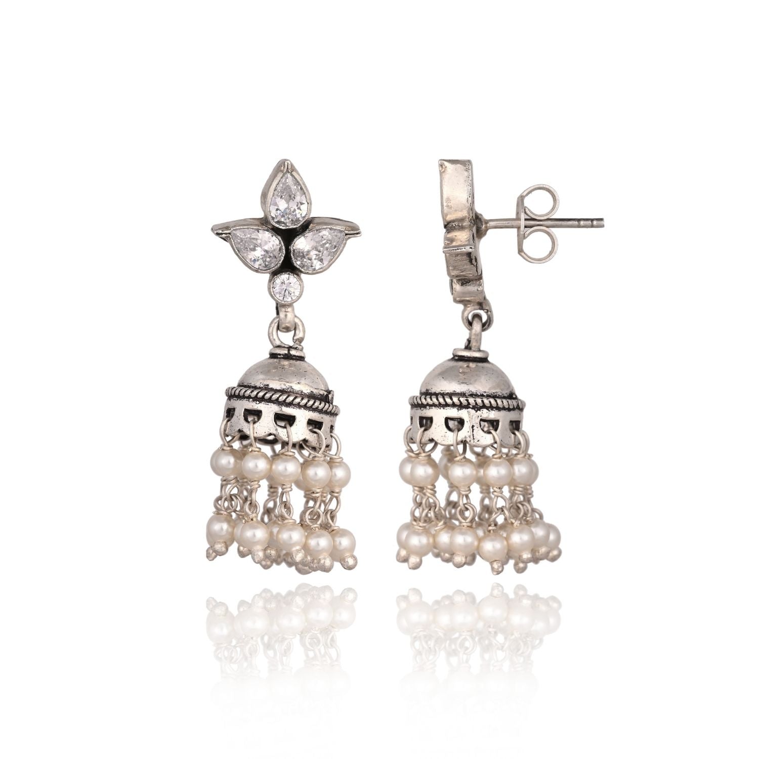 Star-Drop Pearl Jhumkis