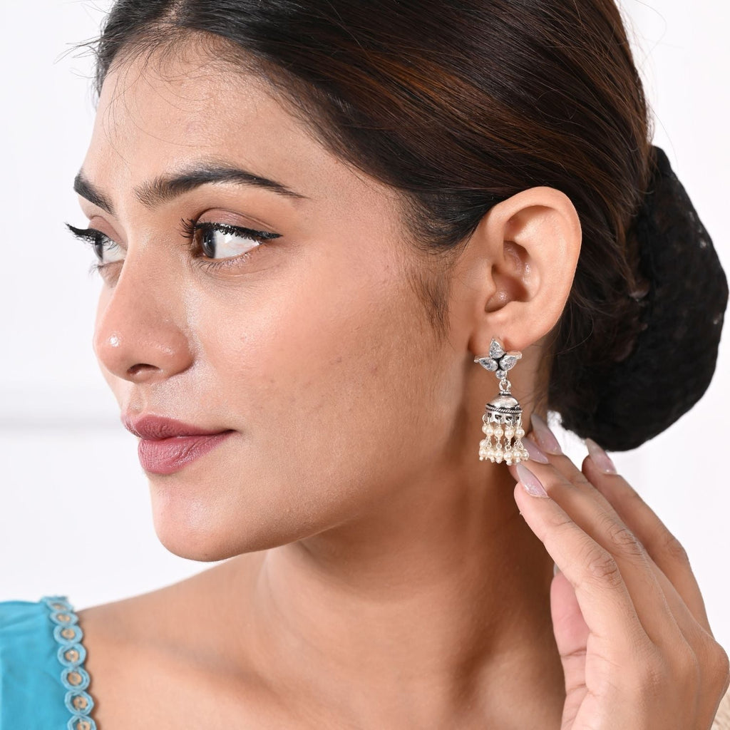 Star-Drop Pearl Jhumkis