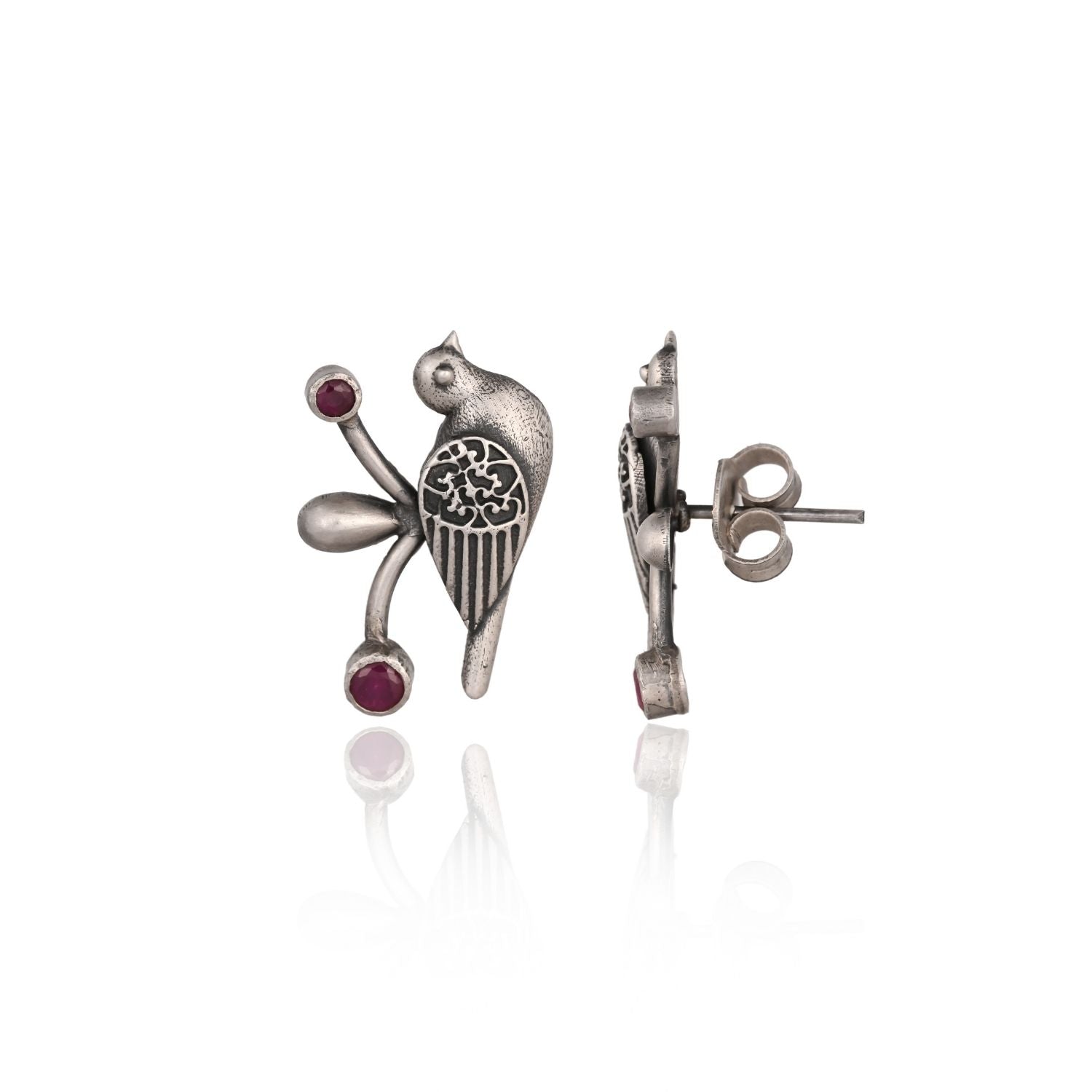 Berry Sparrow Stud Earrings