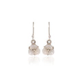 Mother-of-Pearl Floral Silver Drop Earring