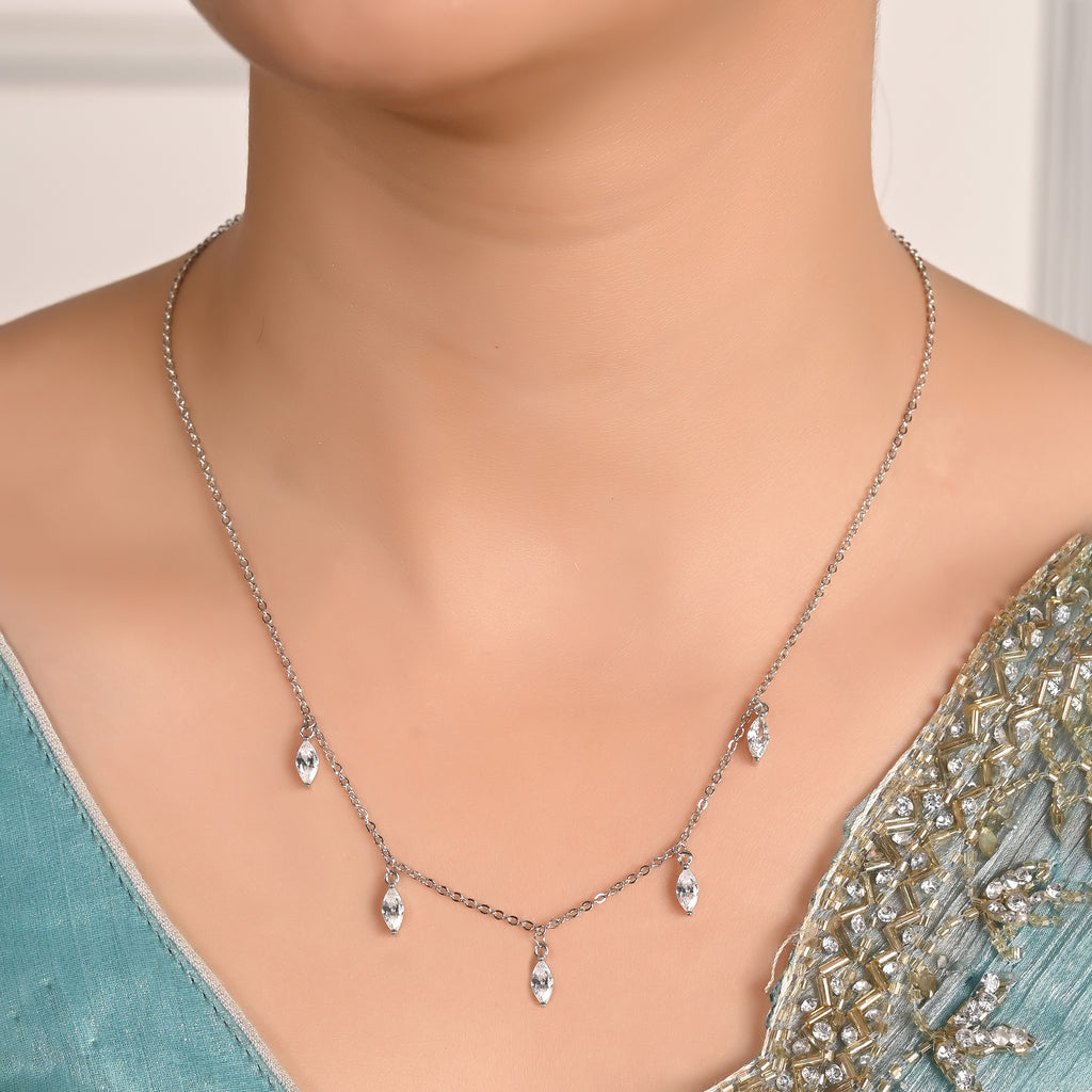 Luna Drop Crystal Necklace
