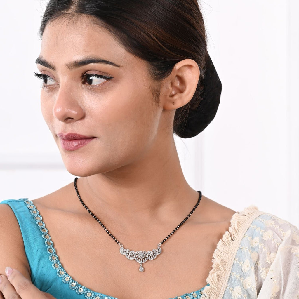 Regal Floral Mangalsutra Pendant