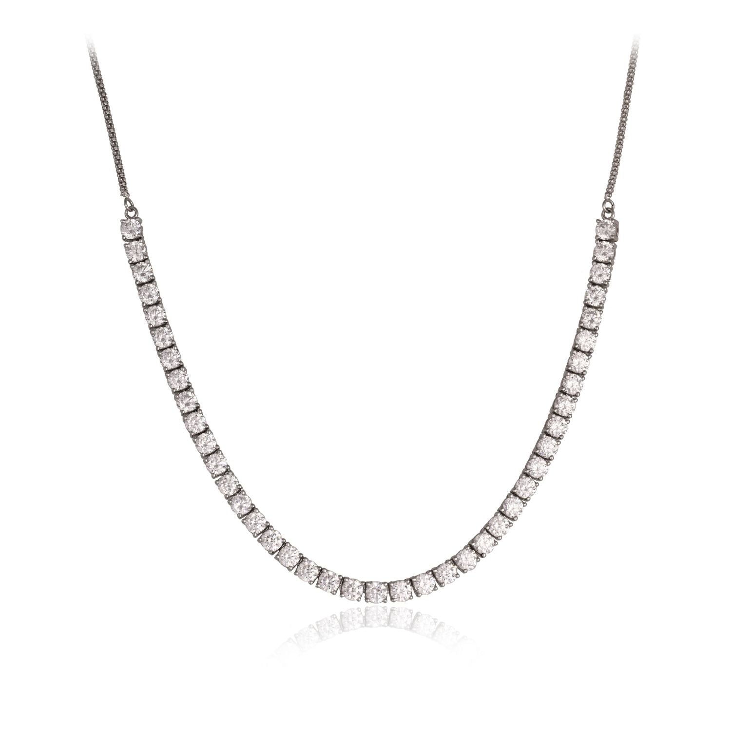 Cluster-set crystal chain necklace