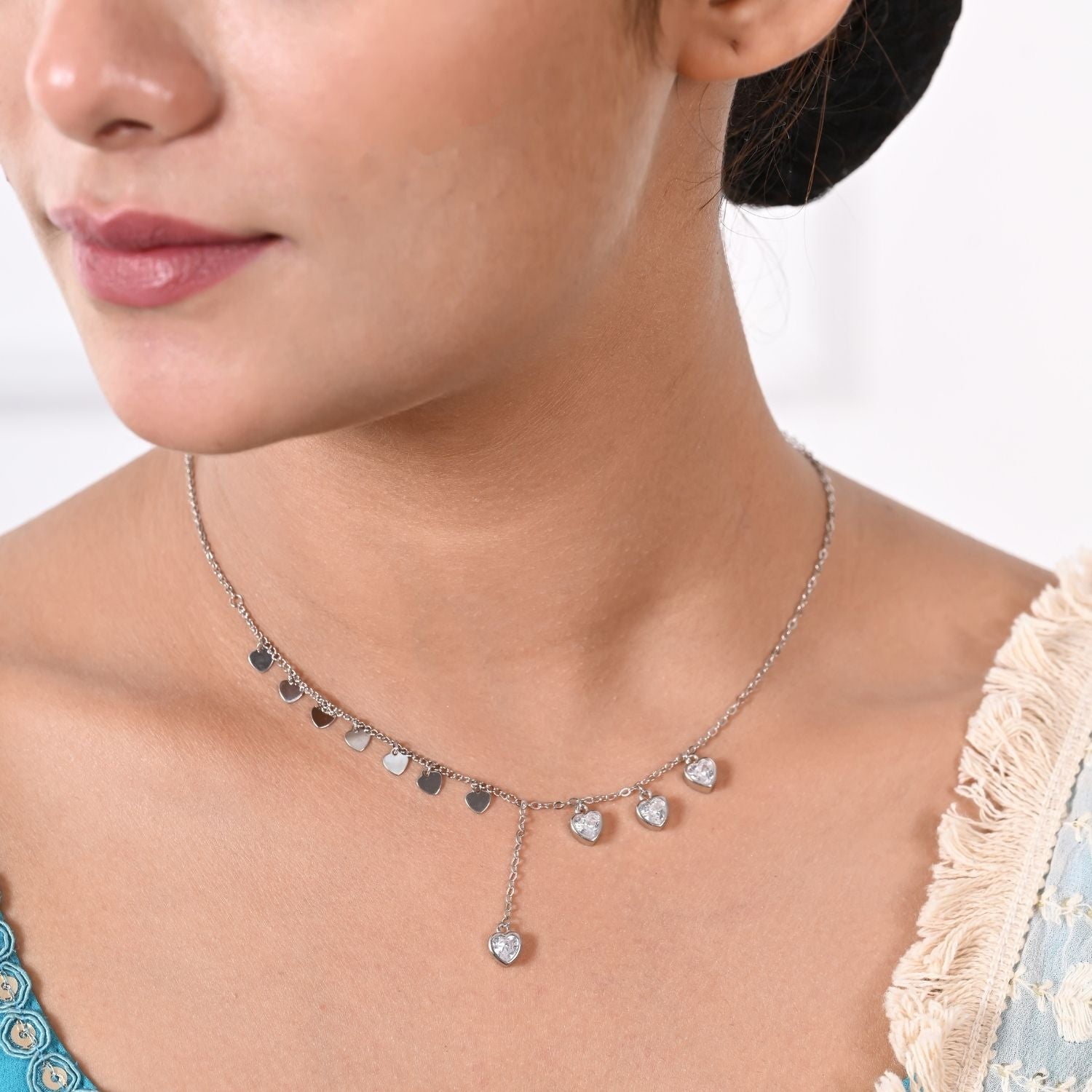 Heart-charm pendant necklace