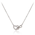 Heart-and-infinity pendant necklace