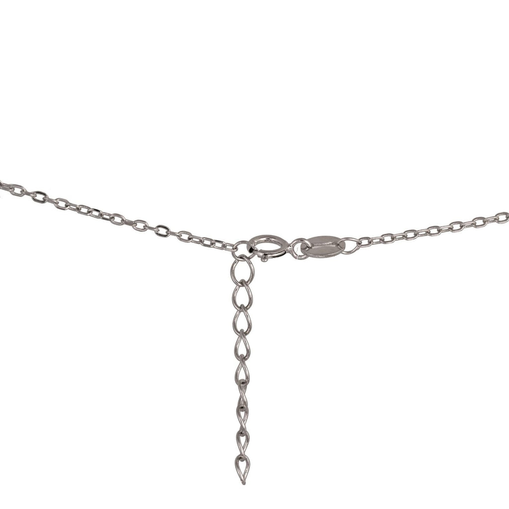 Crescent-curve heart dangle necklace