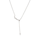 Cubic-zirconia floral vine pendant necklace