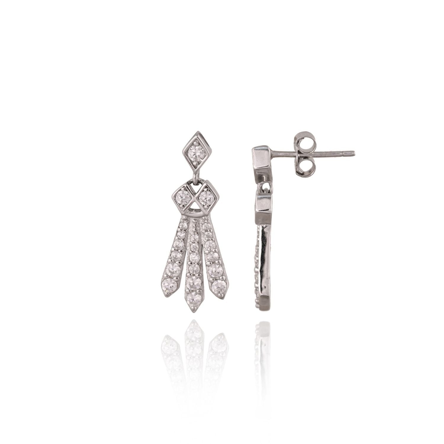 Crystal fringe necklace set