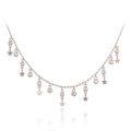 Star-and-crystal charm necklace and earring set