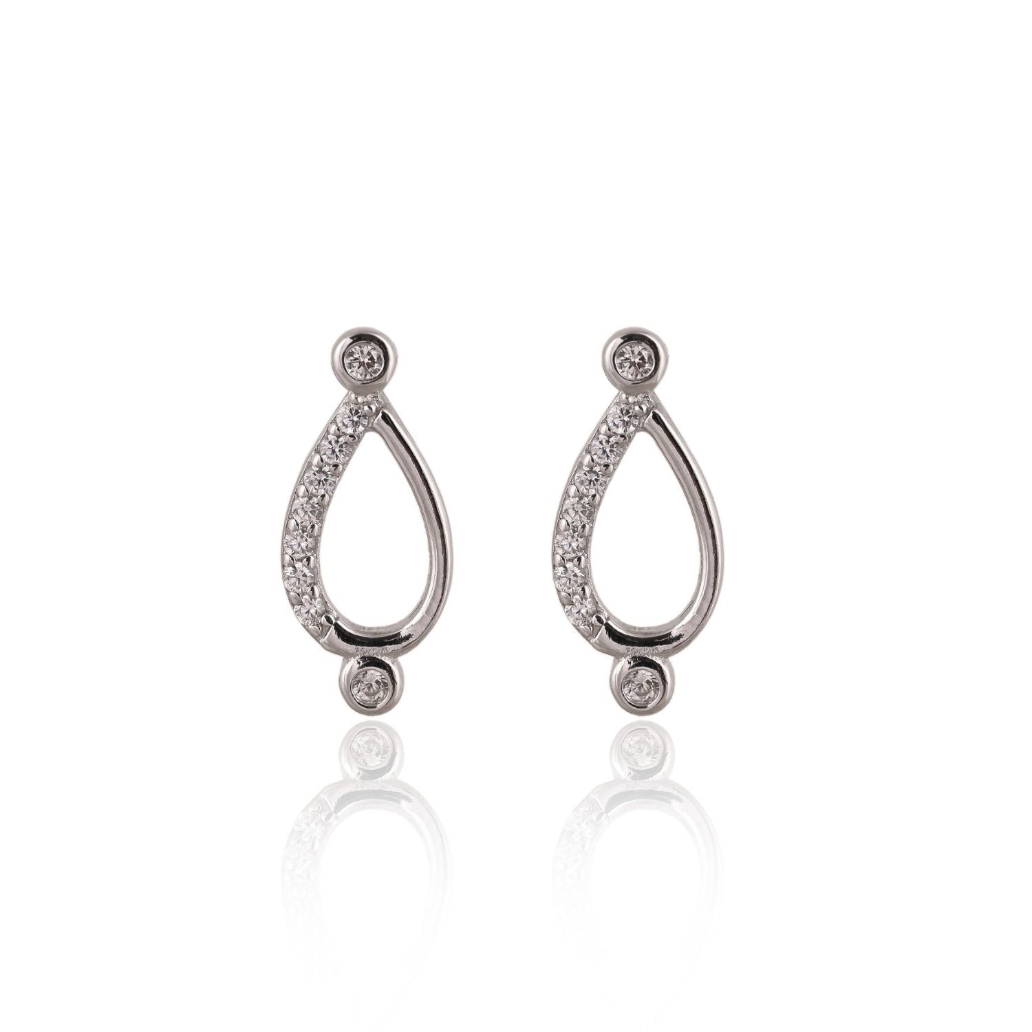 Linked halo-crystal necklace and earring set