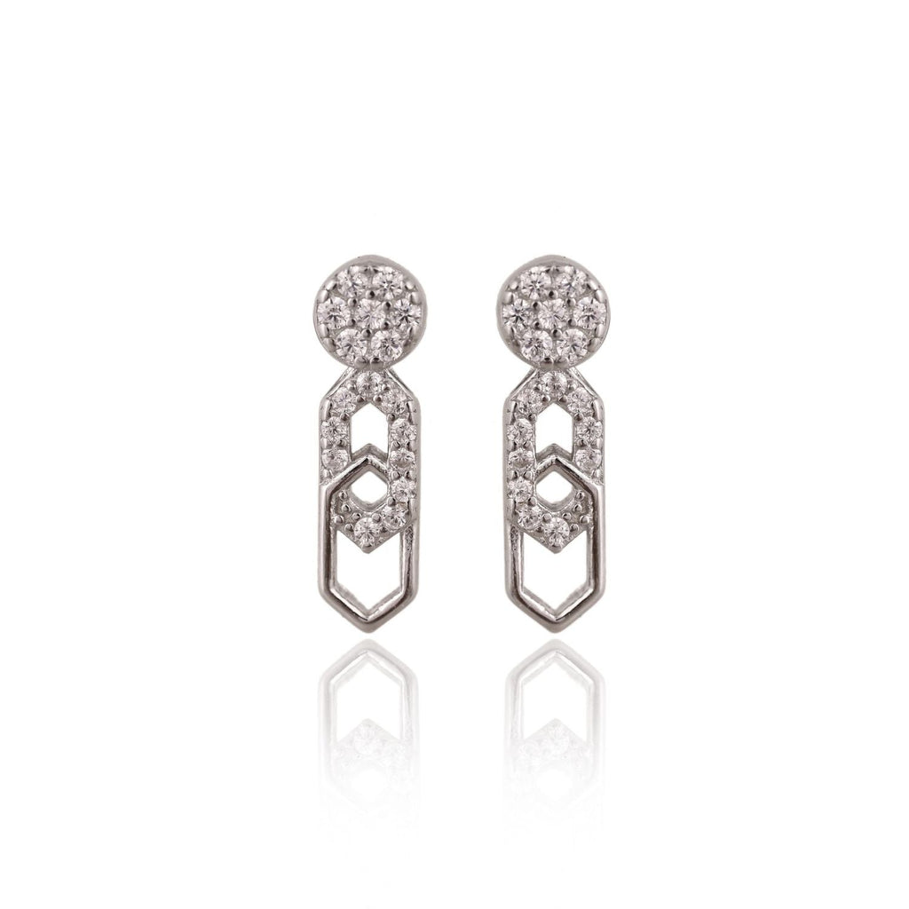 Crystal link-drop necklace set