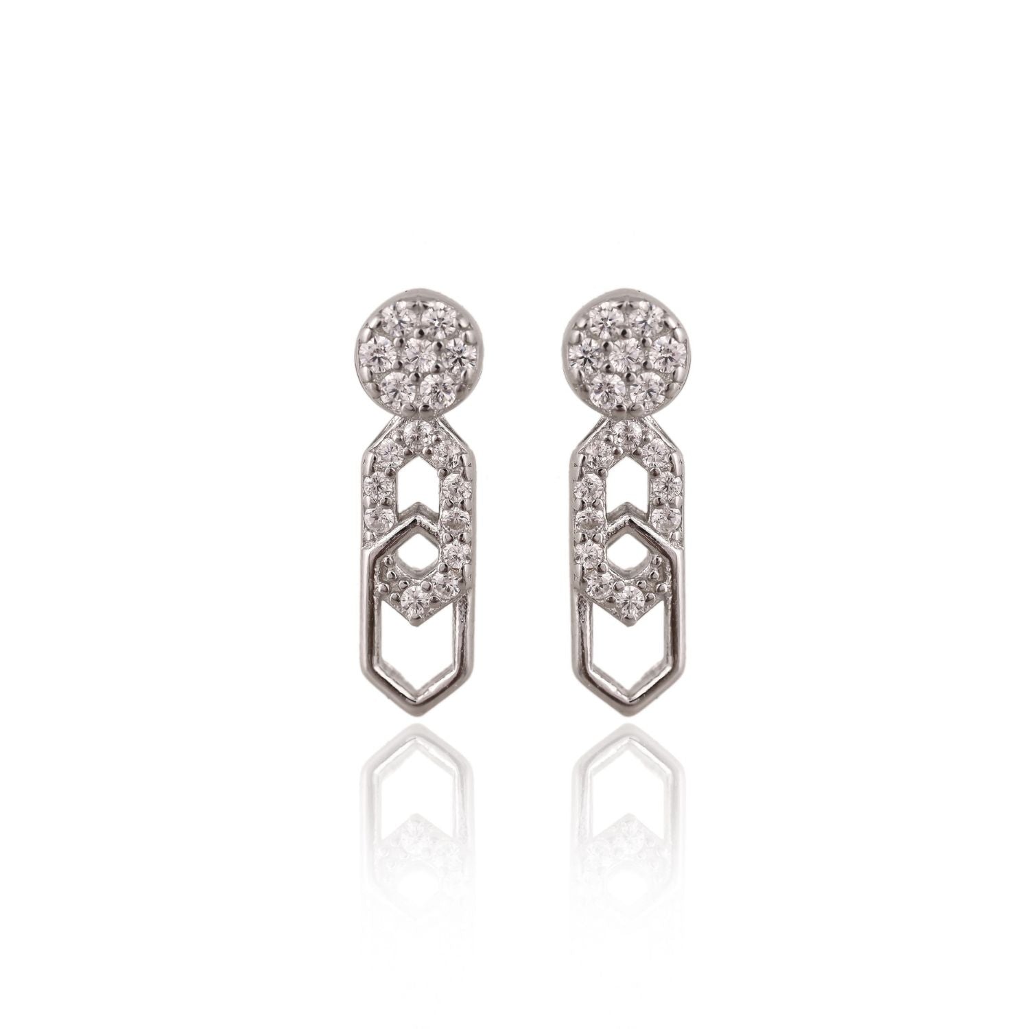 Crystal link-drop necklace set