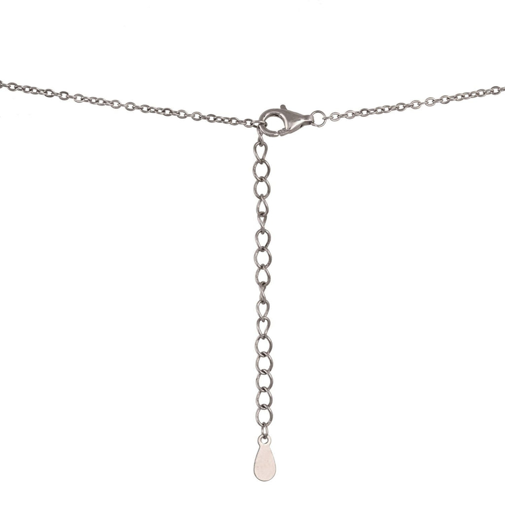 Square-drop crystal necklace and earring set