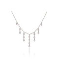 Crystal drop-dangle necklace and earring set