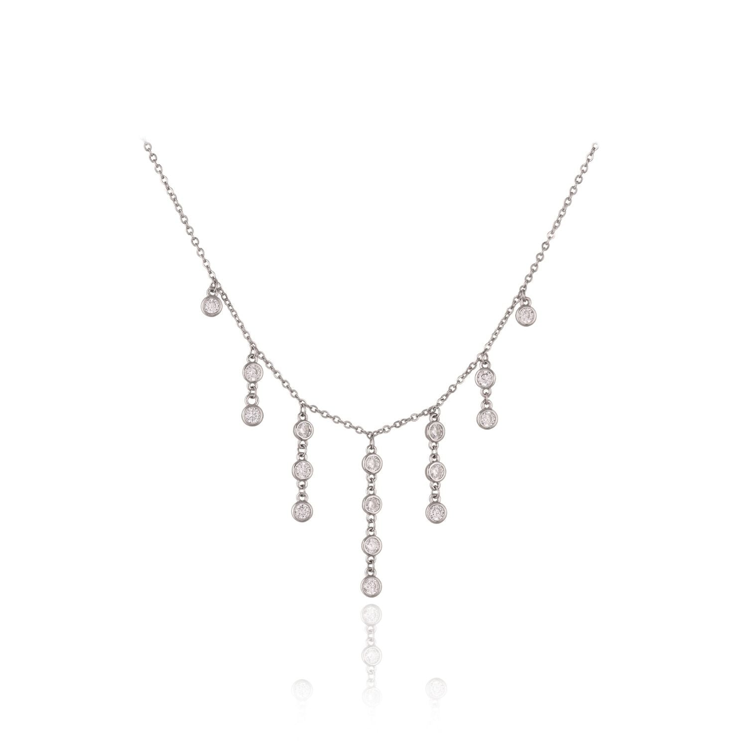 Crystal drop-dangle necklace and earring set
