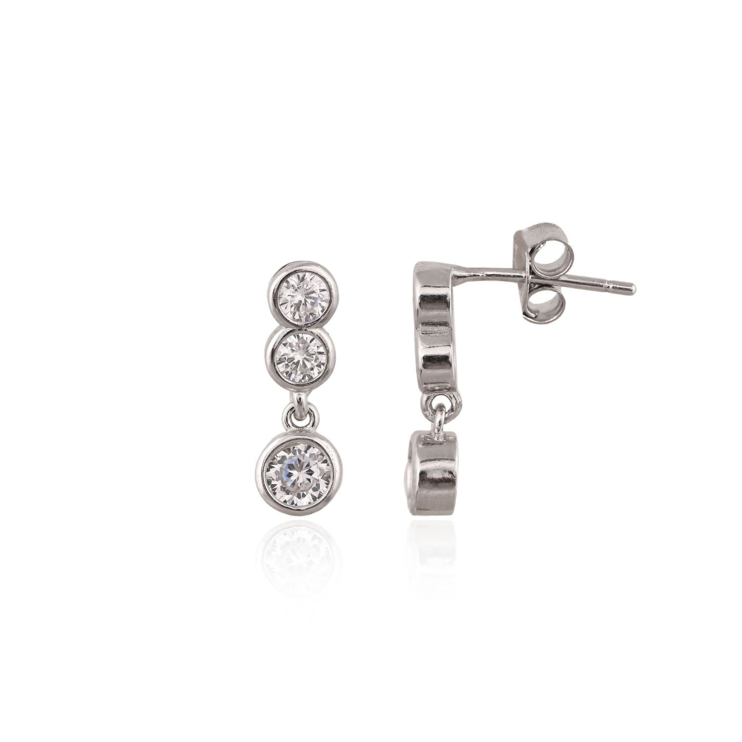 Crystal drop-dangle necklace and earring set