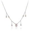 Mini halo-drop necklace and stud earring set