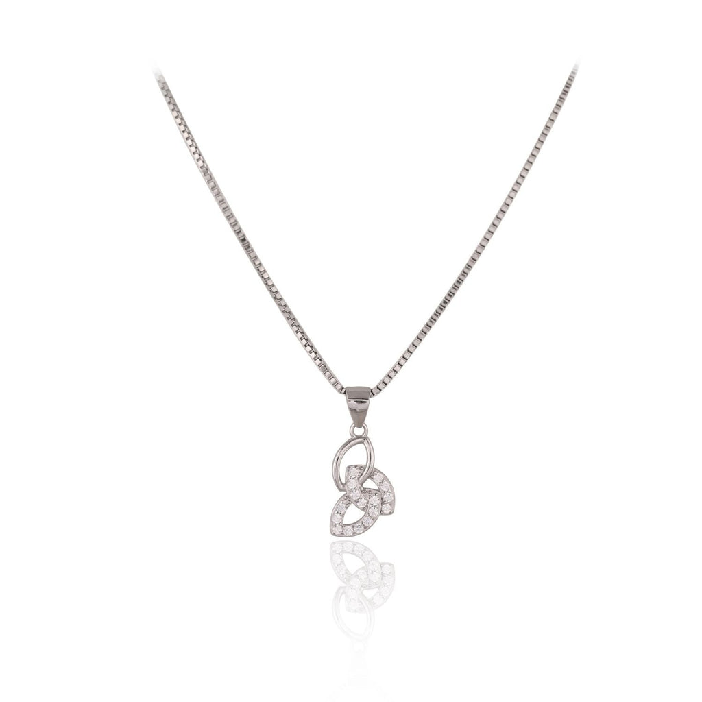 Heart-knot pendant and earring set