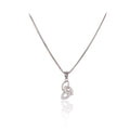 Heart-knot pendant and earring set