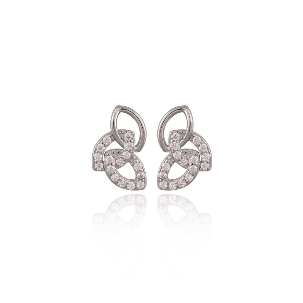 Heart-knot pendant and earring set