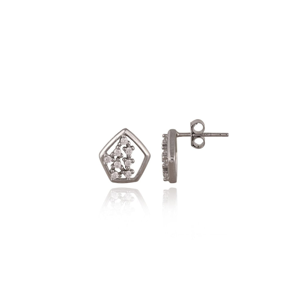 Minimalist Silver with Geometric Charm