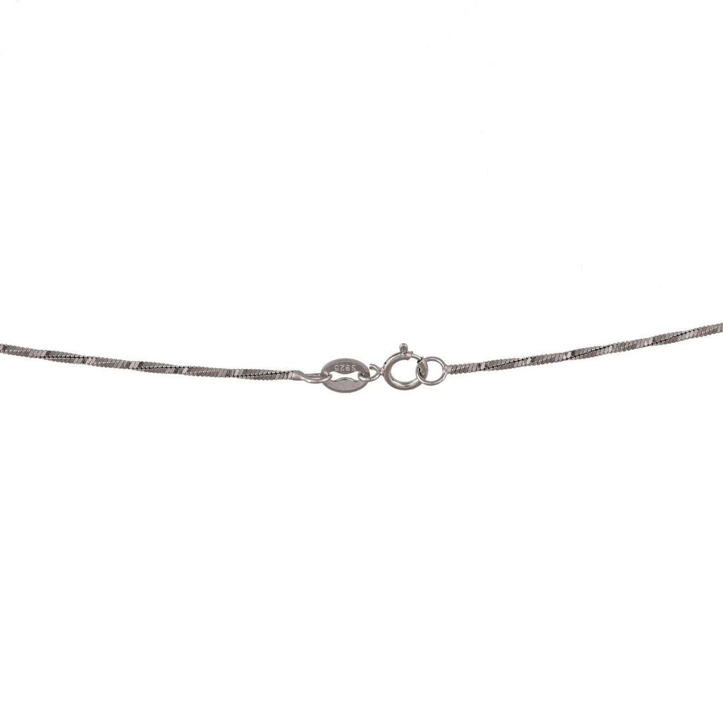 Elegant Teardrop Silver Necklace Set