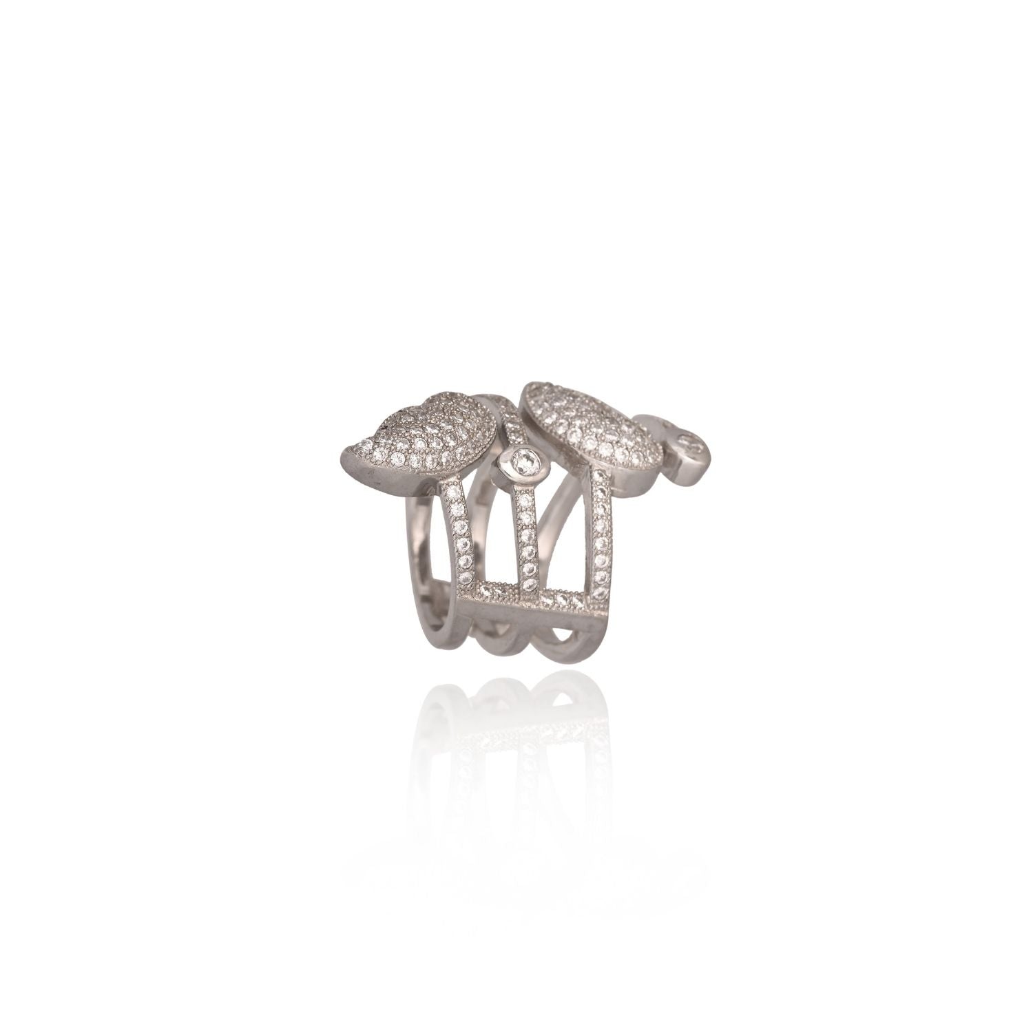 Statement pavé cocktail ring