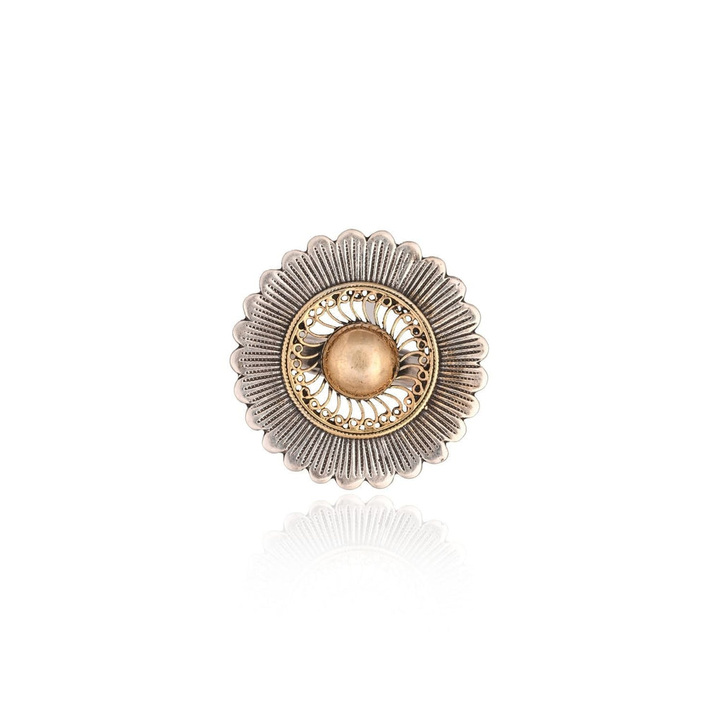 Vintage floral dome ring