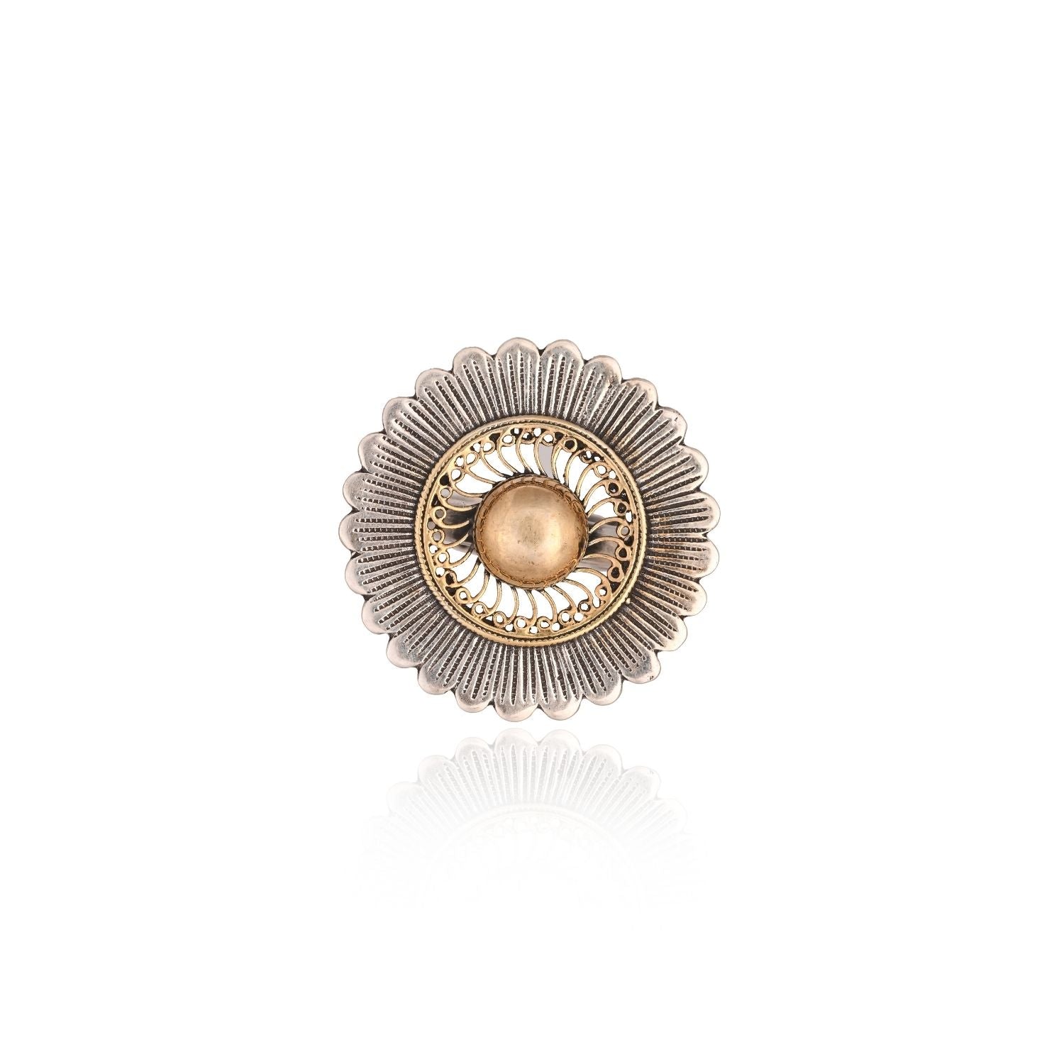 Vintage floral dome ring