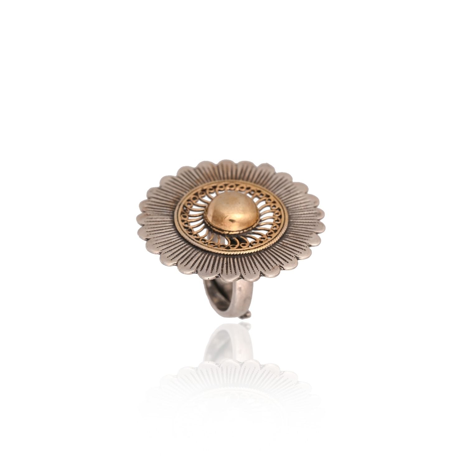 Vintage floral dome ring