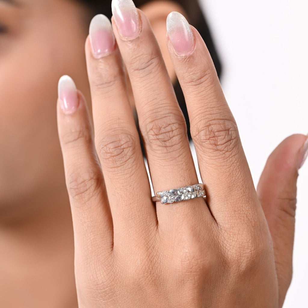 Cuban-link inspired band ring